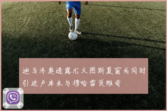 迪马济奥透露尤文图斯夏窗或同时引进卢库米与穆哈雷莫维奇
